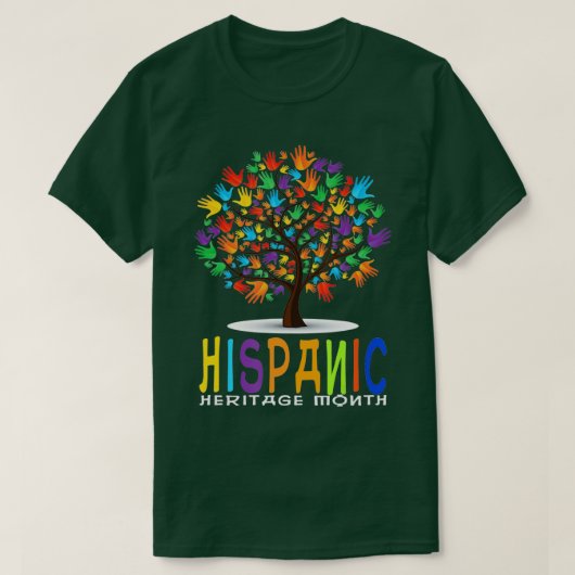 ナショナル・ヒスパニック伝統月針 Tシャツ (デザイン正面)