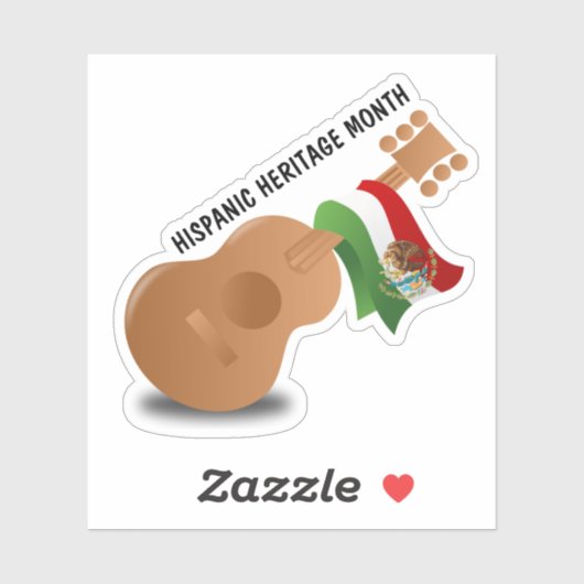 ナショナル・ヒスパニック伝統月 – ギター シール (シート)