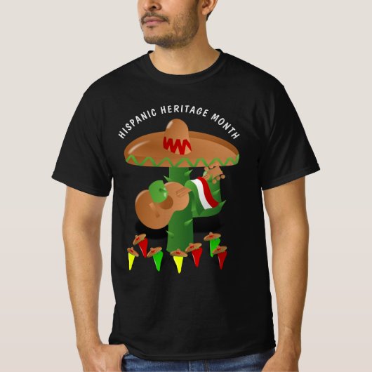ナショナル・ヒスパニック伝統月 – Cactus Tシャツ (正面)