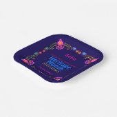 ナショナル・ヒスパニック伝統誕生日カラフルフロル ペーパープレート (傾斜あり)