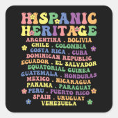 ナショナル・ラティーノ諸国国民ヒスパニック伝統月 スクエアシール (正面)