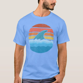 ナショナル・レトロ・デー ビンテージ 旧式 クラシック サメ 少年 Tシャツ