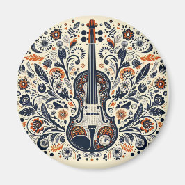 ナショナル・ヴァイオリンのデイメロディ・マグネットとフォーク・アート マグネット