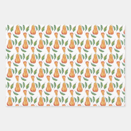 ナシレモンビーツワーターカラーアートハンド絵を描ル ラッピングペーパーシート