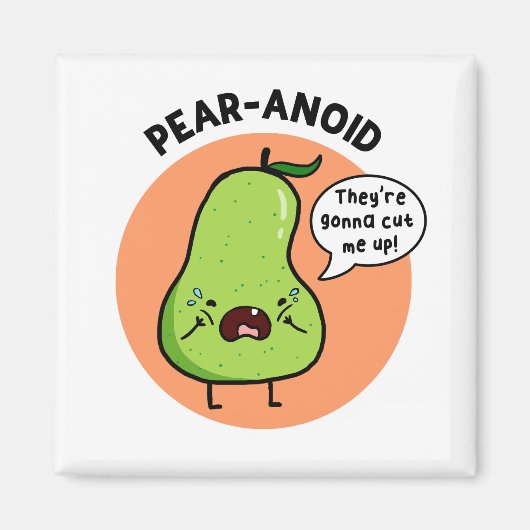 ナシ型フルーツナシ・プン磁石 マグネット (正面)