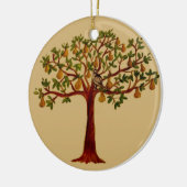 ナシ木のオーナメントのヤマウズラ セラミックオーナメント (左)