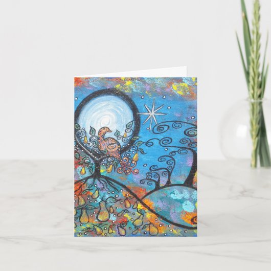 ナシ木のクリスマスカードの魔法のヤマウズラ シーズンカード (正面)