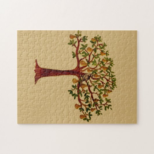 ナシ木のパズルのギフト用の箱のヤマウズラ ジグソーパズル (横)