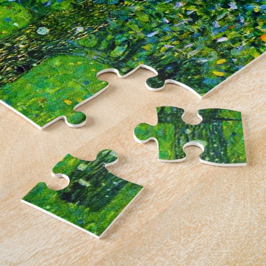 ナシ木のパズルの下のグスタフのクリムトのバラ ジグソーパズル (側面)