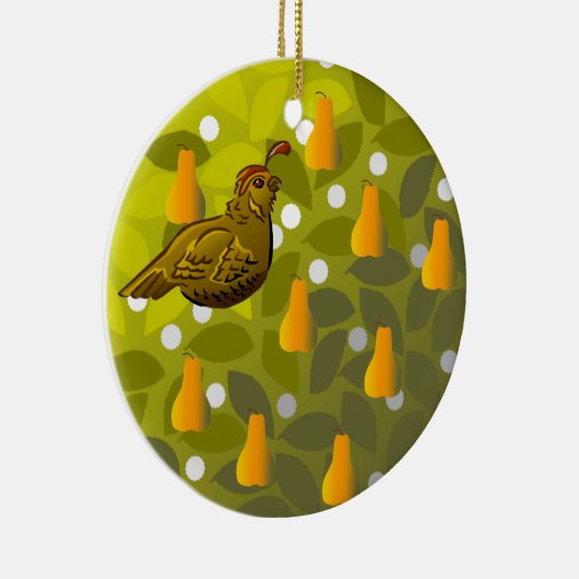 ナシ木のヤマウズラ セラミックオーナメント (右)