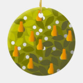 ナシ木のヤマウズラ セラミックオーナメント (裏面)
