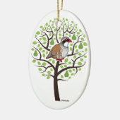 ナシ木のヤマウズラ セラミックオーナメント (左)