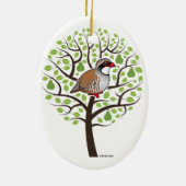 ナシ木のヤマウズラ セラミックオーナメント (裏面)