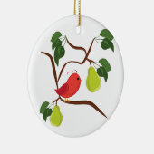 ナシ木のヤマウズラ セラミックオーナメント (右)