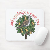 ナシ木のヤマウズラ マウスパッド (マウス)