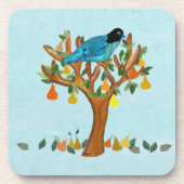 ナシ木の装飾的なコースターセットのヤマウズラ コースター (正面)