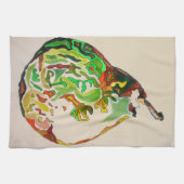 ナシ果実水色イラストレーション キッチンタオル (横)