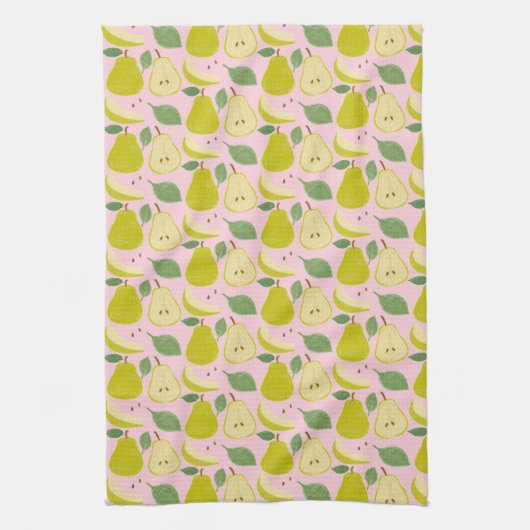 ナシ果実 キッチンタオル (縦)