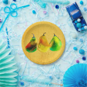 ナシ水色グリーンフルーツ紙プレート ペーパープレート (パーティー)