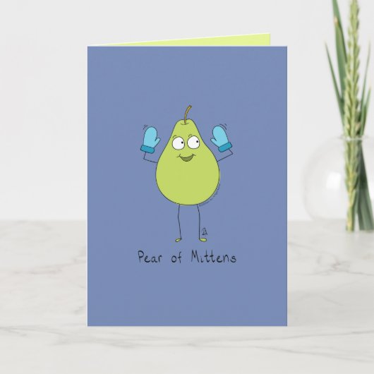 ナシ・オブ・ミッおもしろいテンス – Pear Pun Card カード (正面)