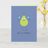 ナシ・オブ・ミッおもしろいテンス – Pear Pun Card カード (黄色い花)