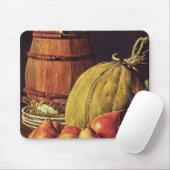 ナシ、メロンおよびバレルが付いている静物画 マウスパッド (マウス)