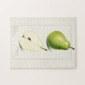 ナシ(Pyrus Communis)フルーツウォーター絵画カラー ジグソーパズル (横)