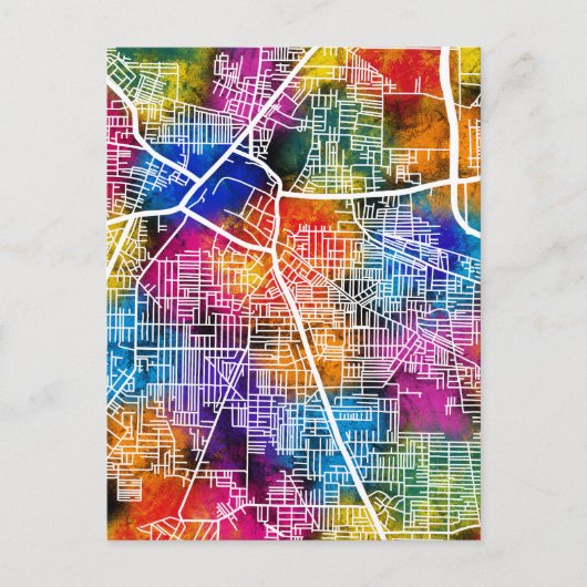 ナジャファガルデリーシティの地図 ポストカード (正面)