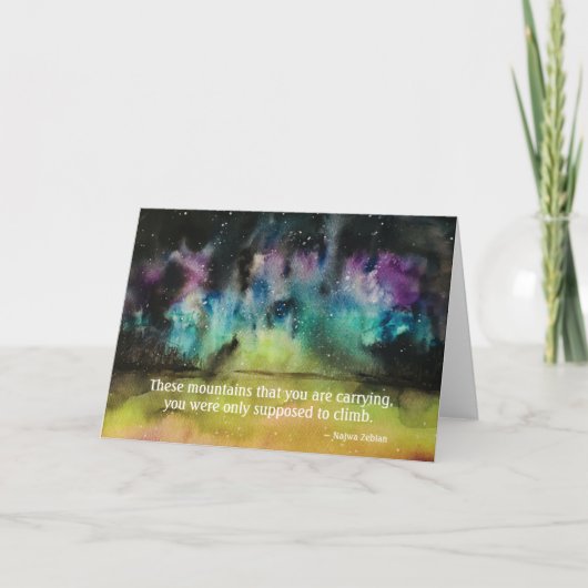 ナジュワゼビアンズ運マウンテンズ引用文カ空白のード カード (正面)