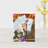 ナジラ回転木馬ホースノートカード カード (黄色い花)