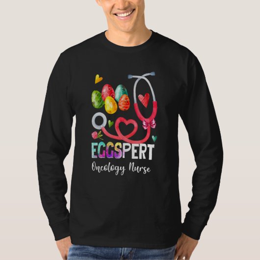 ナスおもしろいスペルオンコロジーナースバニーステソスコープEa Tシャツ (正面)