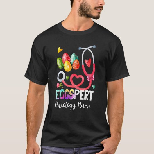 ナスおもしろいスペルオンコロジーナースバニーステソスコープEa Tシャツ (正面)