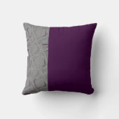 ナスおよび灰色の抽象的な同世代の人 クッション (裏面)