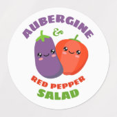 ナスと唐辛子サラダ ラベル (デザイン2)