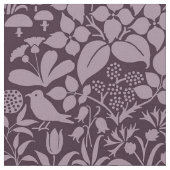 ナスと鳥と蝶の庭 ファブリック (クローズアップ)