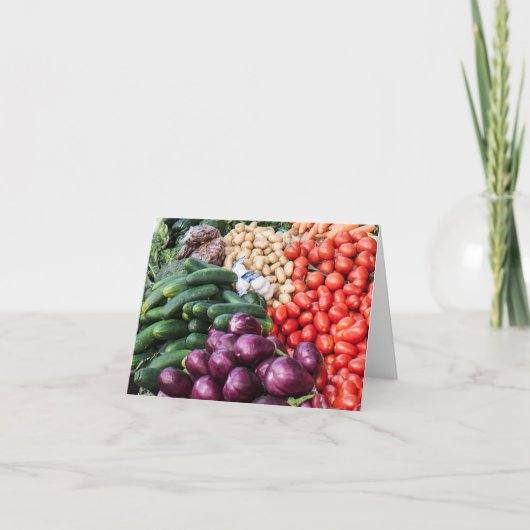 ナスのきゅうりのトマトのポテトの野菜組合せ カード (正面)