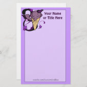 ナスのアイスクリームの文房具 便箋 (正面/裏面)