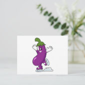 ナスのアイススケートとアイススケート ポストカード (スタンド正面)