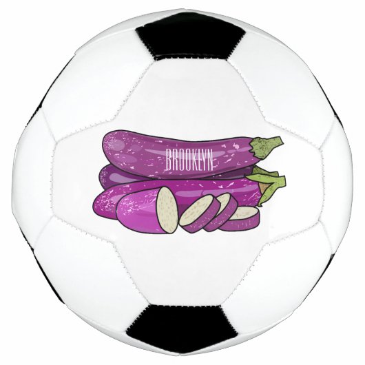 ナスのイラストレーション サッカーボール (正面)
