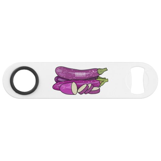 ナスのイラストレーション スピード栓抜き (正面(横))