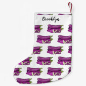 ナスのイラストレーション スモールクリスマスストッキング (裏面)
