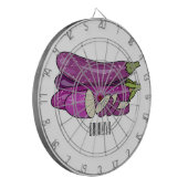 ナスのイラストレーション ダーツボード (正面左)