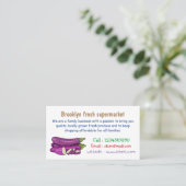 ナスのイラストレーション 名刺 (スタンド正面)