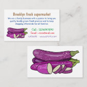 ナスのイラストレーション 名刺 (正面/裏面)