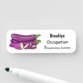 ナスのイラストレーション 名札 (インサイチュ)