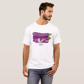 ナスのイラストレーション Tシャツ (正面フル)