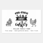 ナスのイースターファームのフレッシュ卵カートン 長方形シール (正面)