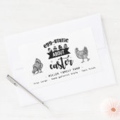 ナスのイースターファームのフレッシュ卵カートン 長方形シール (封筒)