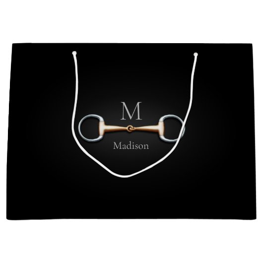 ナスのカタツムリのビット馬名&モノグラム ラージペーパーバッグ (正面)