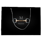 ナスのカタツムリのビット馬名&モノグラム ラージペーパーバッグ (裏面)